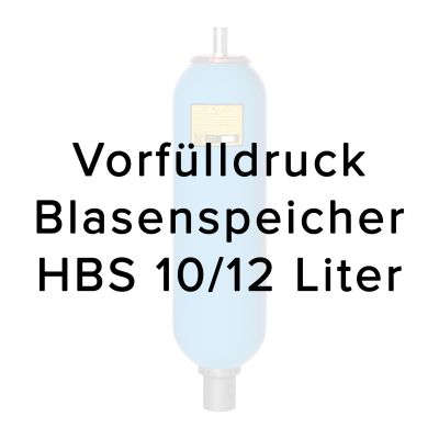 Stickstoffvorfüllung für Blasenspeicher HBS 10/12