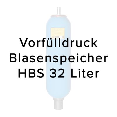 Stickstoffvorfüllung für Blasenspeicher HBS 32
